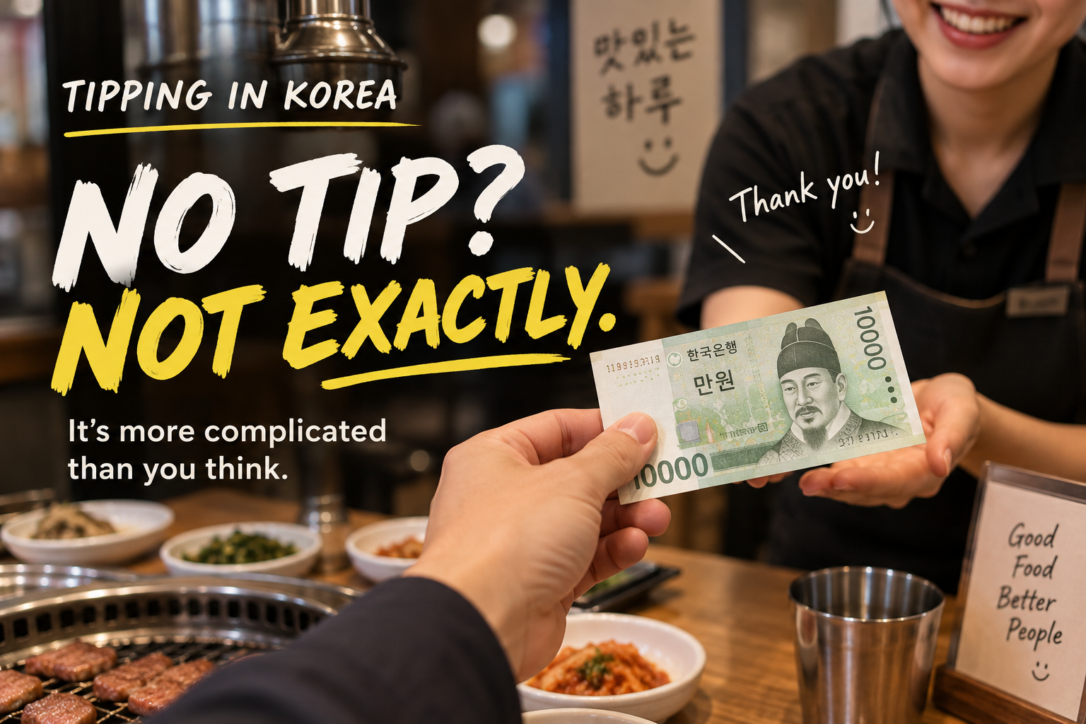 韓国でチップは必要？韓国人が実際に払う時、払わない時