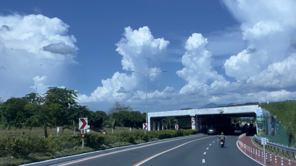 A road in the Philippines photographed from a car during one of my trips